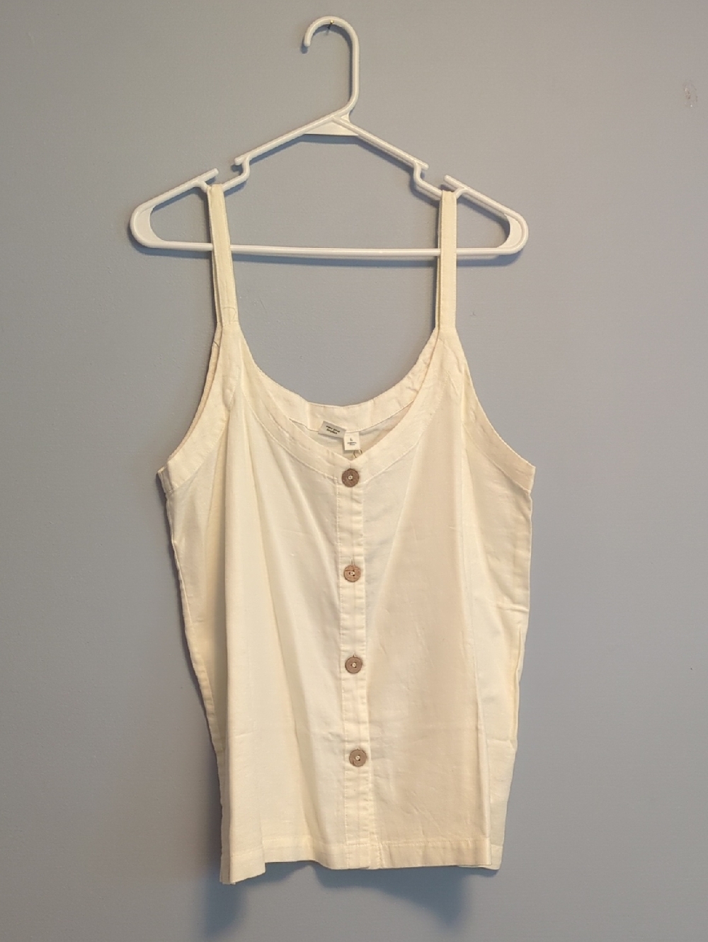 tentree Cream Button-Front Women’s Tank